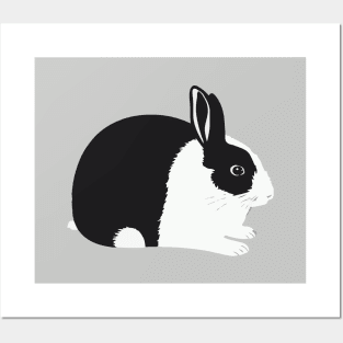 Black Dutch Rabbit Chubby Bun Lady Mom Birthday Posters and Art